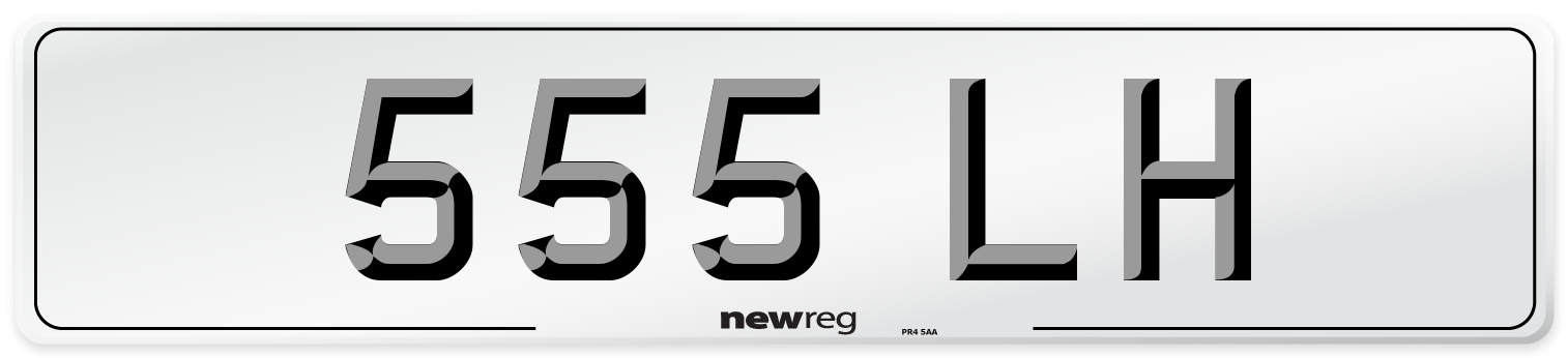 555 LH Number Plate from New Reg
